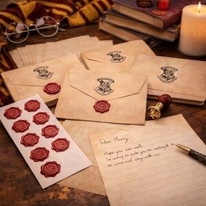 Harry Potter Hogwarts Letter Writing Set | Wax Seal Stationery Kit | Paladone